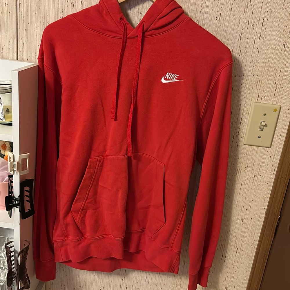 Red Nike hoodie